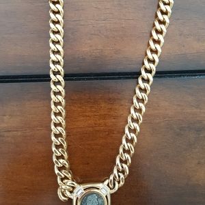 Gold plated coin necklace